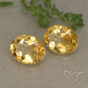 Pedras preciosas de Citrino Dourado Médio-claro natural de 4.59 ct, oval, VVS-VS