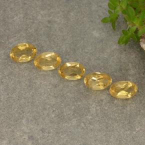Pedras preciosas de citrino amarelo natural de 1,80 ct, corte oval, VVS-VS