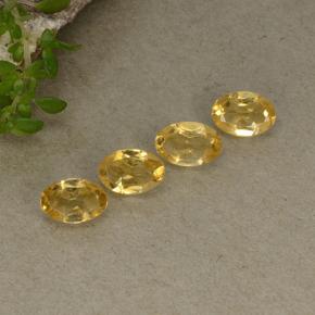 Pedras preciosas de citrino dourado natural de 1,33 ct, corte oval, VVS-VS