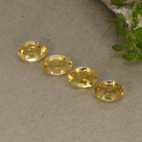 Pedras preciosas de citrino dourado natural de 1,33 ct, corte oval, VVS-VS