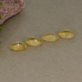Pedras preciosas de citrino dourado natural de 1,33 ct, corte oval, VVS-VS