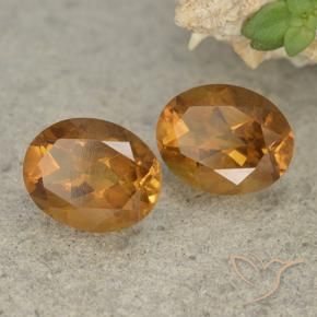 Pedras preciosas de Citrino Laranja acastanhado natural de 3.45 ct, oval, VVS-VS