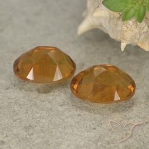 Pedras preciosas de Citrino Laranja acastanhado natural de 3.45 ct, oval, VVS-VS