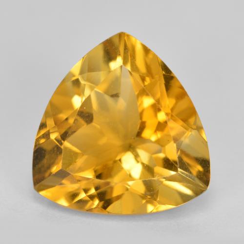 Citrino dourado natural 4,84ct, trillion, VVS