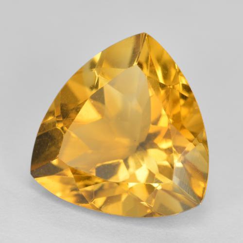 Citrino dourado natural 4,84ct, trillion, VVS