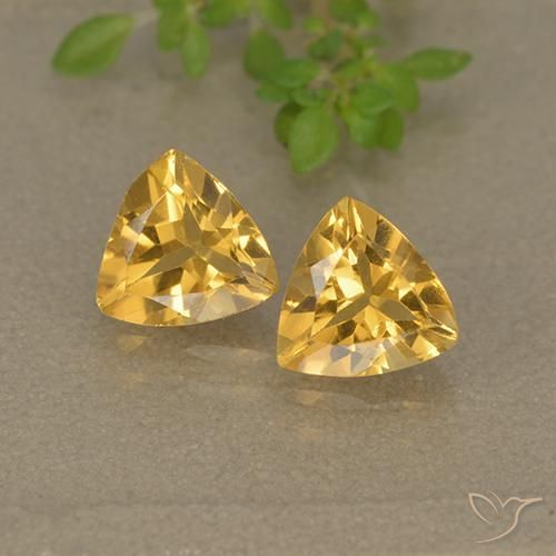 1.34ctw Natural Dourado Citrino, Trilhão, VVS-VS