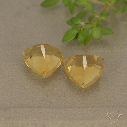 Pedras preciosas de Citrino Dourado natural de 1.34 ct, Trilhão, VVS-VS
