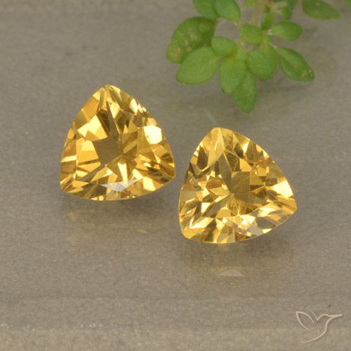 1.46ctw Natural Dourado Citrino, Trilhão, VVS-VS