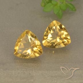 Pedras preciosas de Citrino Dourado natural de 1.46 ct, Trilhão, VVS-VS