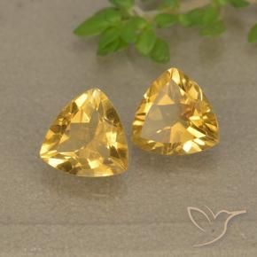 Pedras preciosas de Citrino Dourado natural de 1.34 ct, Trilhão, VVS-VS