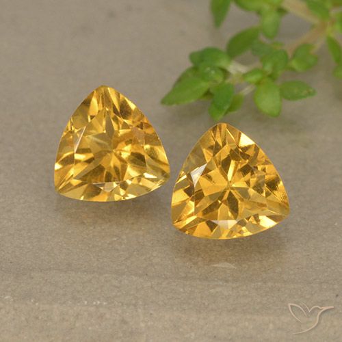 1.46ctw Natural Dourado Escuro Citrino, Trilhão, VVS-VS