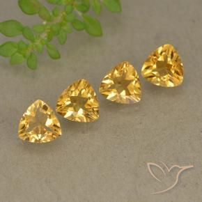 Pedras preciosas de Citrino ouro brilhante natural de 2.63 ct, Trilhão, VVS-VS