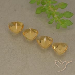 Pedras preciosas de Citrino ouro brilhante natural de 2.63 ct, Trilhão, VVS-VS