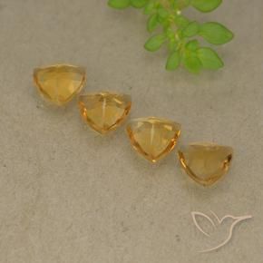 Pedras preciosas de Citrino Laranja Profundo-Ouro natural de 2.25 ct, Trilhão, VVS-VS