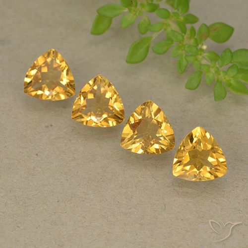 2.60ctw Natural Laranja Dourado Profundo Citrino, Trilhão, VVS-VS