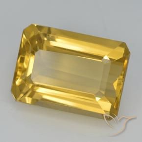 Citrino Laranja Dourada Natural 7.47ct, Corte Octógono / Esmeralda, VVS