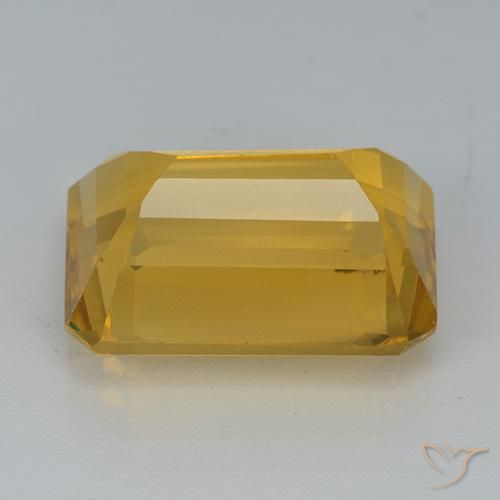 Citrino Dourado médio Natural 6.99ct, Corte Octógono / Esmeralda, VVS