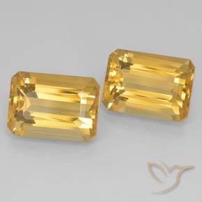 Pedras preciosas de Citrino Laranja Dourado Profundo natural de 15.32 ct, Corte Octógono / Esmeralda, VVS-VS