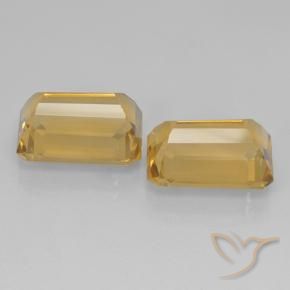 Pedras preciosas de Citrino Laranja Dourado Profundo natural de 15.32 ct, Corte Octógono / Esmeralda, VVS-VS