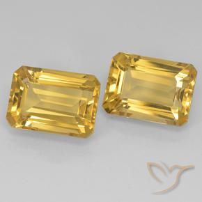 Pedras preciosas de Citrino Laranja Dourado Profundo natural de 15.40 ct, Corte Octógono / Esmeralda, VVS-VS
