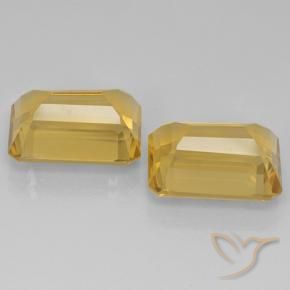 Pedras preciosas de Citrino Laranja Dourado Profundo natural de 15.40 ct, Corte Octógono / Esmeralda, VVS-VS