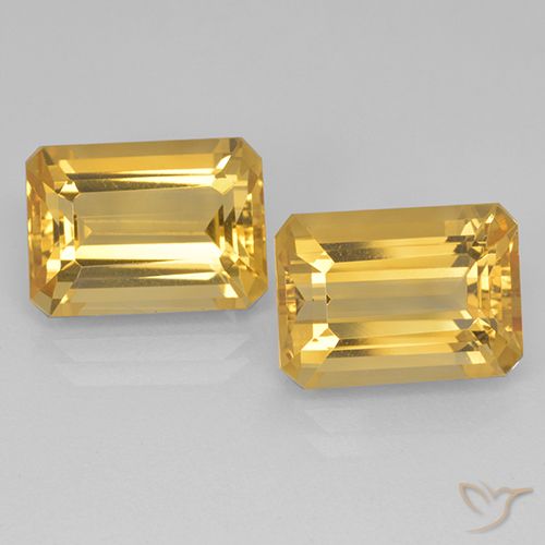15.59ctw Natural Laranja Dourado Profundo Citrino, Corte Esmeralda, VVS-VS