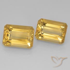 Pedras preciosas de Citrino Laranja Dourado Profundo natural de 15.59 ct, Corte Octógono / Esmeralda, VVS-VS