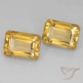 Pedras preciosas de Citrino Dourado Médio-escuro natural de 15.05 ct, Corte Octógono / Esmeralda, VVS-VS