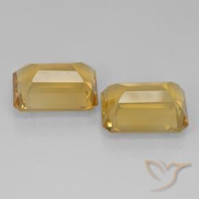 Pedras preciosas de Citrino Dourado Médio-escuro natural de 15.05 ct, Corte Octógono / Esmeralda, VVS-VS