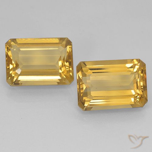 14.90ctw Natural Dourado Médio-escuro Citrino, Corte Esmeralda, VVS-VS