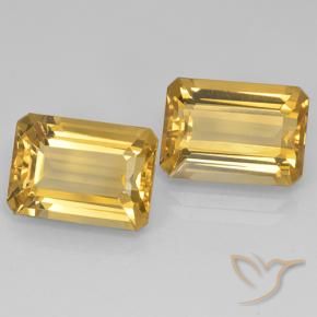Pedras preciosas de Citrino Dourado Médio-escuro natural de 14.90 ct, Corte Octógono / Esmeralda, VVS-VS