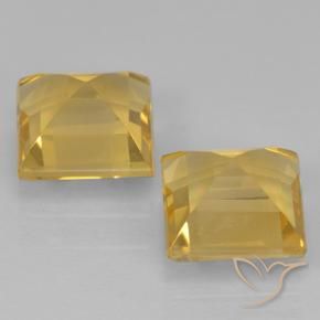 Pedras preciosas de Citrino Dourado natural de 2.18 ct, Quadrado, VVS-VS
