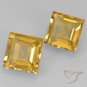 Pedras preciosas de Citrino Ouro natural de 2.16 ct, Quadrado, VVS-VS