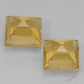 Pedras preciosas de Citrino Ouro natural de 2.16 ct, Quadrado, VVS-VS