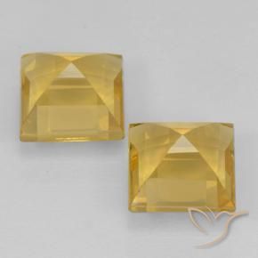 Pedras preciosas de Citrino Dourado natural de 2.27 ct, Quadrado, VVS-VS
