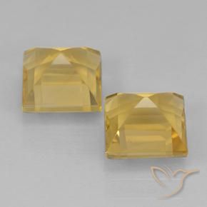 Pedras preciosas de Citrino ouro médio natural de 2.07 ct, Quadrado, VVS-VS