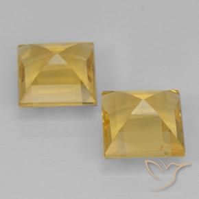 Pedras preciosas de Citrino ouro médio natural de 1.98 ct, Quadrado, VVS-VS