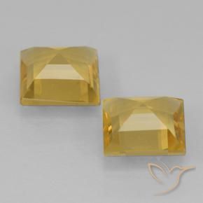 Pedras preciosas de Citrino ouro médio natural de 1.83 ct, Quadrado, VVS-VS