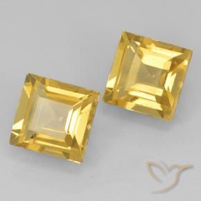 Pedras preciosas de Citrino ouro médio natural de 1.99 ct, Quadrado, VVS-VS
