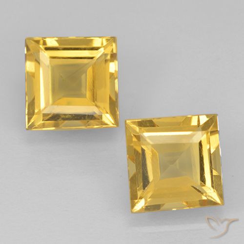 2.05ctw Natural Dourado Citrino, Quadrado, VVS-VS