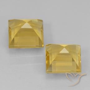 Pedras preciosas de Citrino Dourado natural de 2.05 ct, Quadrado, VVS-VS