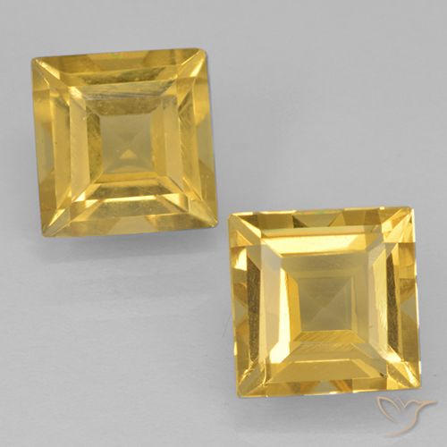 2.21ctw Natural Dourado Citrino, Quadrado, VVS-VS