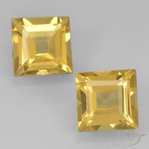 2.28ctw Natural Dourado Citrino, Quadrado, VVS-VS