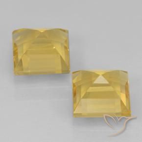 Pedras preciosas de Citrino Dourado natural de 2.28 ct, Quadrado, VVS-VS