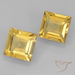 Pedras preciosas de Citrino Dourado natural de 1.78 ct, Quadrado, VVS-VS