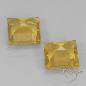 Pedras preciosas de Citrino Dourado natural de 1.78 ct, Quadrado, VVS-VS