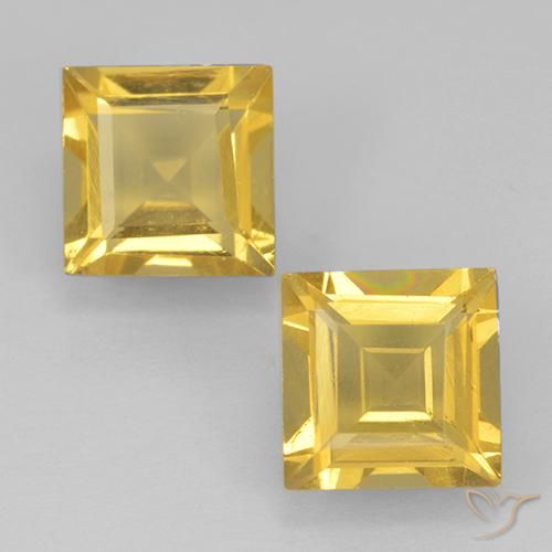1.83ctw Natural Dourado Citrino, Quadrado, VVS-VS