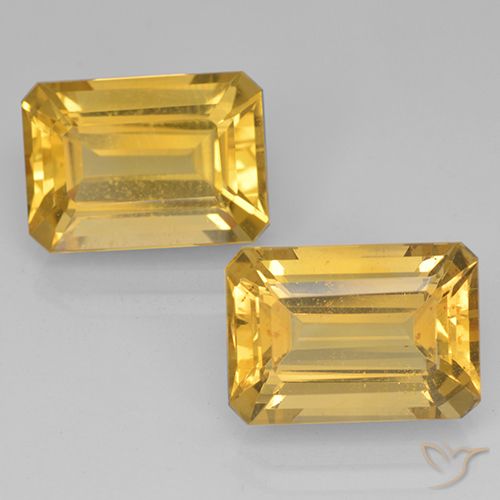 15.11ctw Natural ouro médio Citrino, Corte Esmeralda, VVS-VS