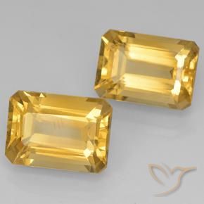 Pedras preciosas de Citrino ouro médio natural de 15.11 ct, Corte Octógono / Esmeralda, VVS-VS