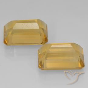 Pedras preciosas de Citrino ouro médio natural de 15.11 ct, Corte Octógono / Esmeralda, VVS-VS